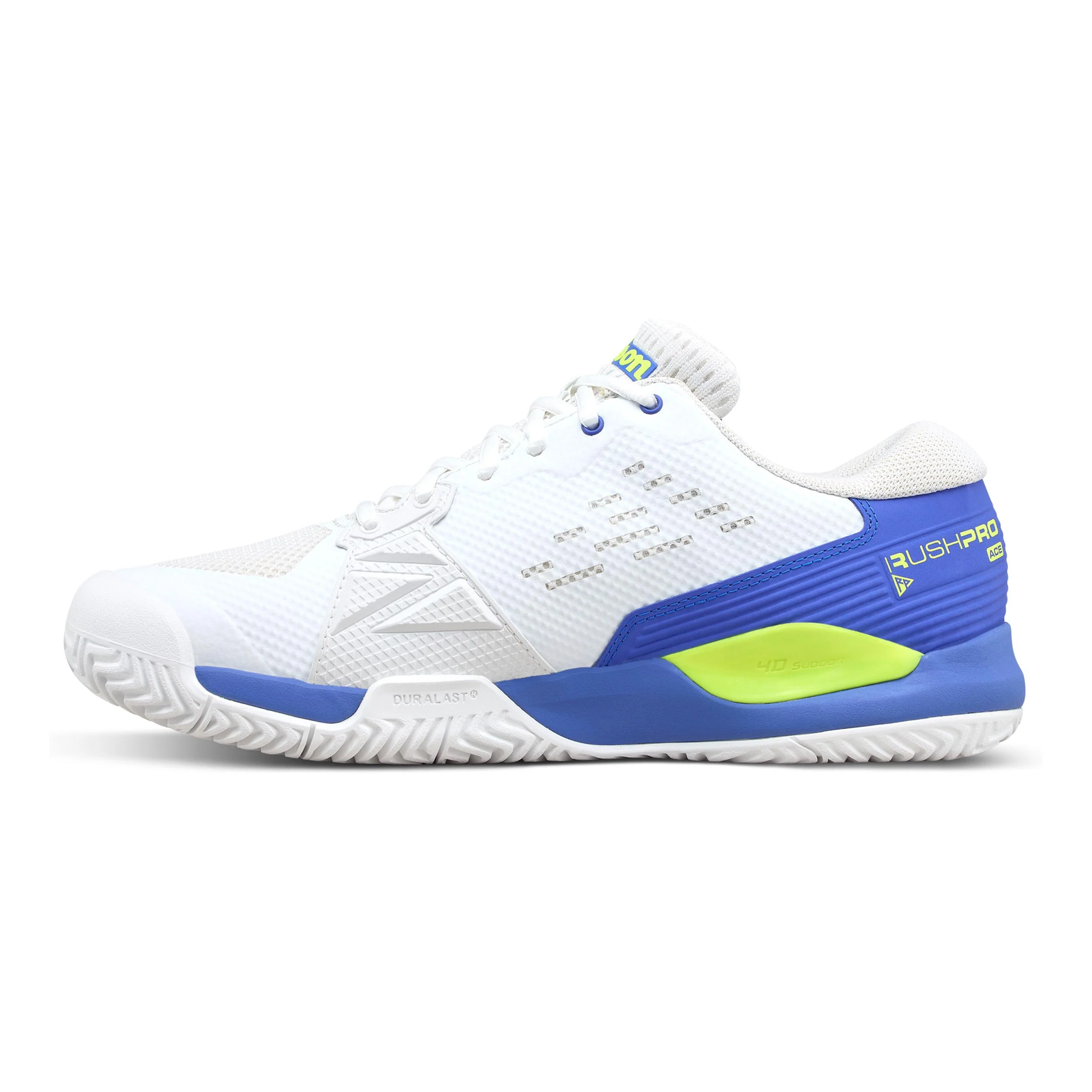 Rush Pro Ace Zapatilla Todas Las Superficies Hombres-Blanco,Azul - Image 2